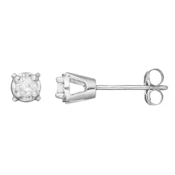10k White Gold 1/6-ct. T.W. Round-Cut Diamond Solitaire Earrings