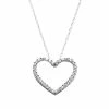 Diamond Petites 10k White Gold 1/10-ct. T.W. Diamond Heart Pendant -Fleece Shop 1528488