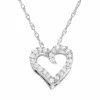 Diamond Petites 10k White Gold 1/10-ct. T.W. Diamond Heart Pendant -Fleece Shop 1536004