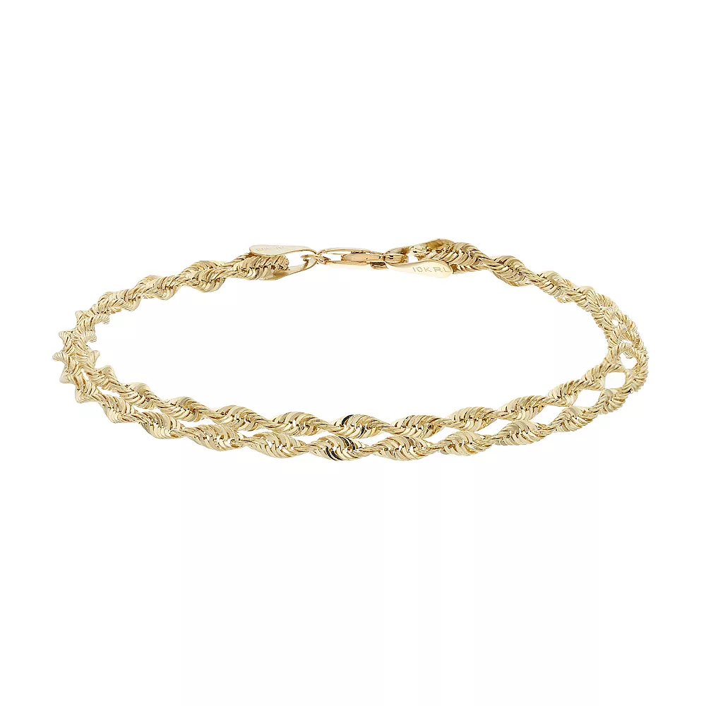 Everlasting Gold 10k Gold Double Rope Chain Bracelet - 7.5-in. 3 Everlasting Gold 10k Gold Double Rope Chain Bracelet - 7.5-in.