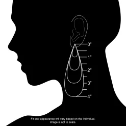 Charming Girl Cubic Zirconia 14k Gold Hoop Earrings -Fleece Shop 2096760 ALT7