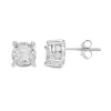 1 Carat T.W. Diamond 10k White Gold Solitaire Earrings -Fleece Shop 2132216