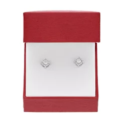 1 Carat T.W. Diamond 10k White Gold Solitaire Earrings -Fleece Shop 2132216 ALT8
