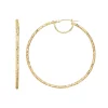 Everlasting Gold 14k Gold Textured Hoop Earrings 2 Everlasting Gold 14k Gold Textured Hoop Earrings -Fleece Shop 2216329