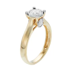 14k Gold 1 Carat T.W. Diamond Engagement Ring -Fleece Shop 2296194 ALT2