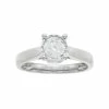 14k Gold 1 Carat T.W. Diamond Engagement Ring -Fleece Shop 2296194 White
