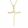 10k Gold Diamond Accent Cross Pendant Necklace 2 10k Gold Diamond Accent Cross Pendant Necklace -Fleece Shop 2478539 Yellow