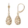Forever 14K Openwork Teardrop Earrings -Fleece Shop 2548161