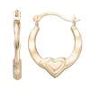 Taylor Grace 10k Gold Heart Hoop Earrings -Fleece Shop 2899790