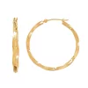 Everlasting Gold 14k Gold Twist Hoop Earrings -Fleece Shop 2949329