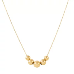 Everlasting Gold 14k Gold Graduated Bead Necklace