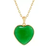 Jewelmak 14k Gold Jade Heart Pendant Necklace -Fleece Shop 3756297