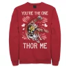 Men's Marvel Thor You're The One Thor Me Valentine Graphic Fleece Pullover -Fleece Shop 4156885
