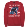 Men's Marvel Black Panther You And Me Valentine Graphic Fleece Pullover -Fleece Shop 4156886