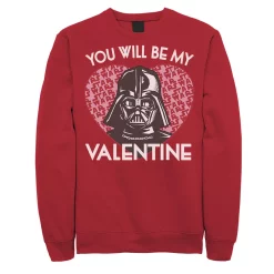 Men's Star Wars You Will Be My Valentine Darth Vader Graphic Fleece Pullover