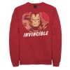 Men's Marvel Iron Man Invincible Heart Valentine's Sweatshirt -Fleece Shop 4299635