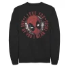 Men's Marvel Deadpool Fourth Wall Valentine's Sweatshirt -Fleece Shop 4299643