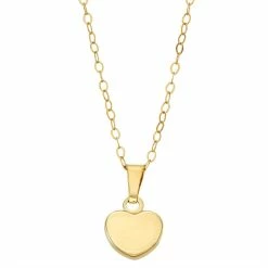 10k Gold Polished Heart Pendant