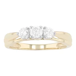 Lovemark 10k Gold 1/2 Carat T.W. Diamond 3-Stone Ring