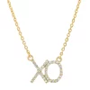 Gemminded 10k Gold 1/6 Carat T.W. Diamond XO Pendant Necklace -Fleece Shop 4588196 14k Gold