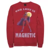 Men's Marvel Magnetic Love Valentines Day Sweatshirt -Fleece Shop 4841111