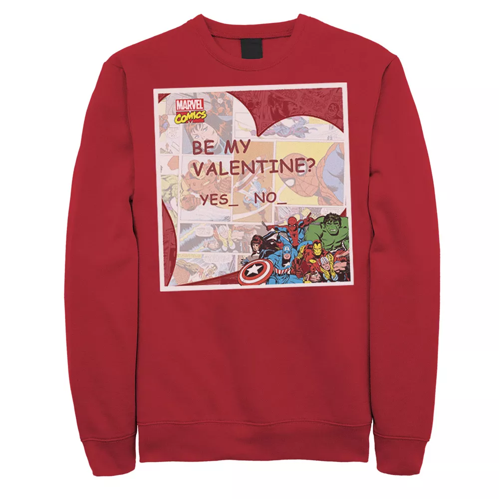 Men's Marvel Marvel Valentine Comic Sweatshirt 3 Men's Marvel Marvel Valentine Comic Sweatshirt
