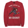 Men's Marvel No Seceret Love Valentines Day Sweatshirt -Fleece Shop 4841124