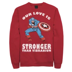Men's Marvel Strong Love Valentines Day Sweatshirt