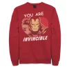 Men's Marvel Invincible Heart Valentines Day Comic Sweatshirt -Fleece Shop 4841131