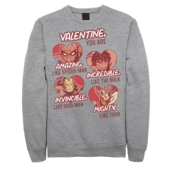 Men's Marvel Valentine You Are Marvel Retro Comic Sweatshirt