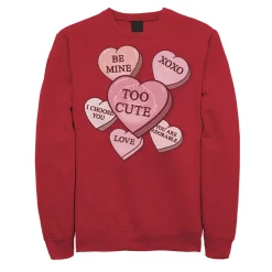 Men's Star Wars The Mandalorian The Child Valentine's Candy Hearts Sweatshirt