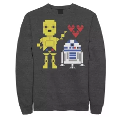 Men's Star Wars C-3PO R2-D2 Droid Love Valentine's Sweatshirt