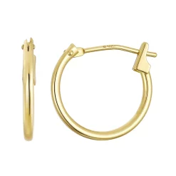 Taylor Grace 10k Gold 14 mm Polished Tube Hoop Earrings -Fleece Shop 5097987 10k Gold
