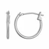 Taylor Grace 10k Gold 14 mm Polished Tube Hoop Earrings -Fleece Shop 5097987 10k White Gold