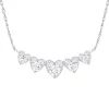 10k White Gold 1/3 Carat T.W. Diamond Hearts Necklace -Fleece Shop 5126353