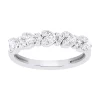 10k White Gold 1/2 Carat T.W. Small Hearts Diamond Ring -Fleece Shop 5126392