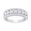 10k White Gold 5/8 Carat T.W. Diamond Mini Hearts Ring -Fleece Shop 5126395