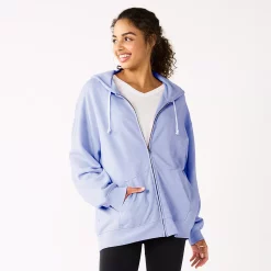 Juniors' SO® Oversized Zip-Up Hoodie -Fleece Shop 5236393 Josie Lavender
