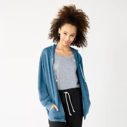 Juniors' SO® Oversized Zip-Up Hoodie -Fleece Shop 5236393 Union Blue