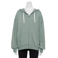 Juniors' SO® Oversized Zip-Up Hoodie -Fleece Shop 5236393 Unique Green