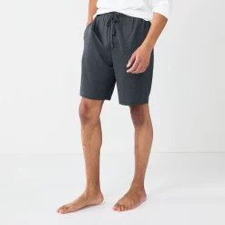 Men's Sonoma Goods For Life® Seriously Soft Pajama Shorts -Fleece Shop 5236603 Charcoal Space Dye