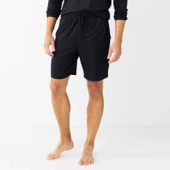 Men's Sonoma Goods For Life® Seriously Soft Pajama Shorts -Fleece Shop 5236603 Mineral Black Solid
