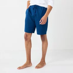 Men's Sonoma Goods For Life® Seriously Soft Pajama Shorts -Fleece Shop 5236603 Mineral Navy Space Dye