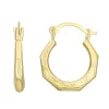 Charming Girl 14k Gold 13 mm Hexagon Hoop Earrings -Fleece Shop 5266329