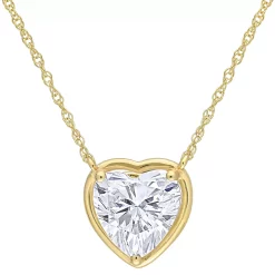 Stella Grace 10k Gold 2 Carat T.W. Lab-Created Moissanite Heart Pendant Necklace