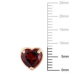 Stella Grace 14k Rose Gold Heart Garnet Stud Earrings -Fleece Shop 5563378 ALT3