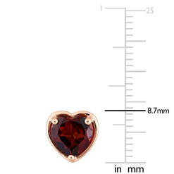 Stella Grace 14k Rose Gold Heart Garnet Stud Earrings -Fleece Shop 5563378 ALT4