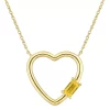 Stella Grace 10k Gold Yellow Sapphire Open Heart Pendant Necklace -Fleece Shop 5563387