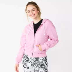 Juniors' SO® Favorite Long Sleeve Zip-Up Hoodie -Fleece Shop 5585853 Stella Purple