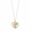 Kristen Kesho 10k Gold Angel Heart Pendant Necklace 1 Kristen Kesho 10k Gold Angel Heart Pendant Necklace -Fleece Shop 5835586
